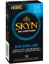 Prezervatīvi SKYN Elite Extra lube 10 gab. kastīte